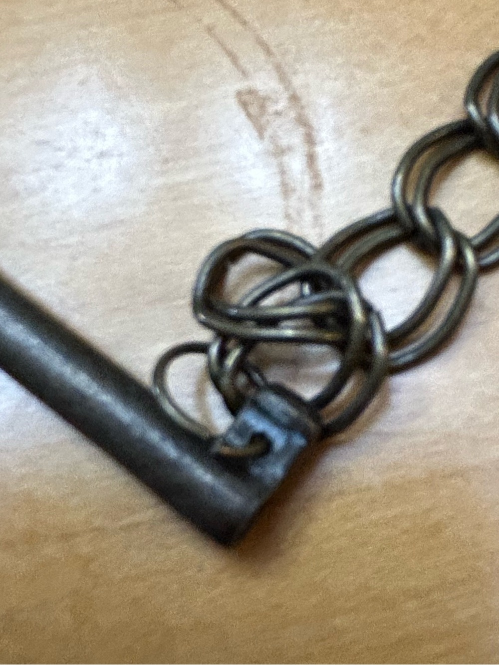 Boho vintage-style skeleton Key Chain Necklace - antique bronze-tone Metal - Picture 10 of 12